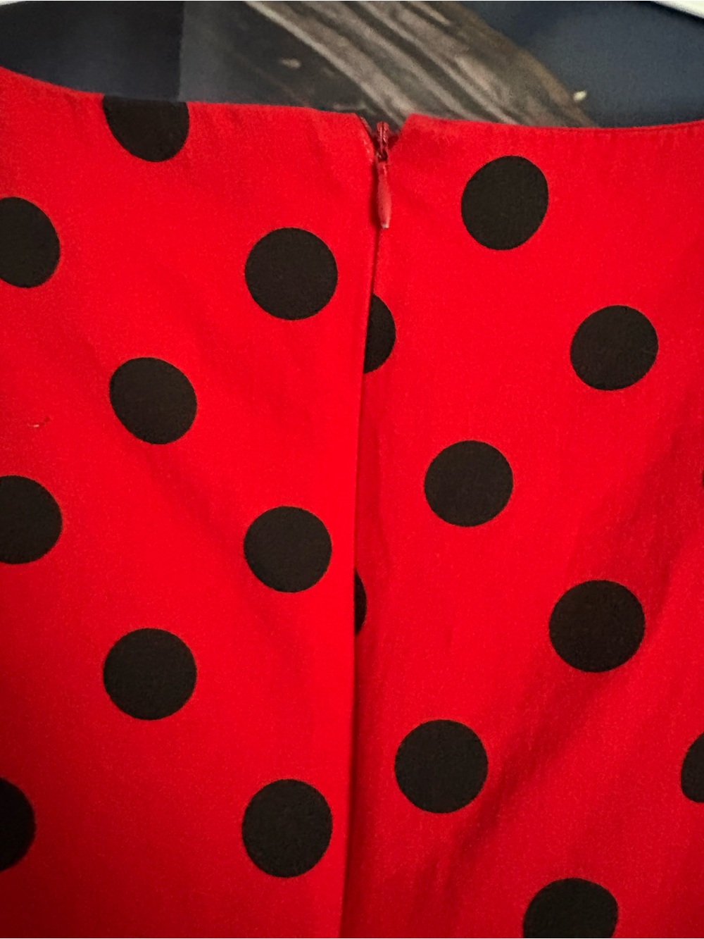 Grace Karin Red Midi Dress with Black Polka Dots - Picture 6 of 8